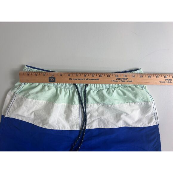 Nautica Men's Colorblock Swim Trunks Brief Liner Blue White Size M - Picture 8 of 12